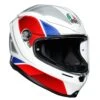 AGV K6 Hyphen Helmet - White Red Blue 1 AGV K6 Hyphen Helmet - White Red Blue -Motorcycle Clothing Store agv k6 hyphen helmet white red blue getgearedshop 1