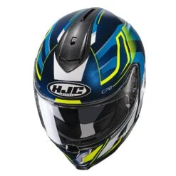 HJC C70 Helmet Lantic - Blue Yellow -Motorcycle Clothing Store hjc c70 helmet lantic blue yellow getgearedshop 2