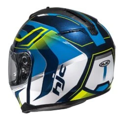 HJC C70 Helmet Lantic - Blue Yellow -Motorcycle Clothing Store hjc c70 helmet lantic blue yellow getgearedshop 3