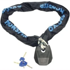 Oxford Monster XL Ultra Strong Chain + Padlock - Black