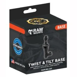 RAM MOUNTS Ram Mount Twist And Pivot Base 1 Inch Ball - Black