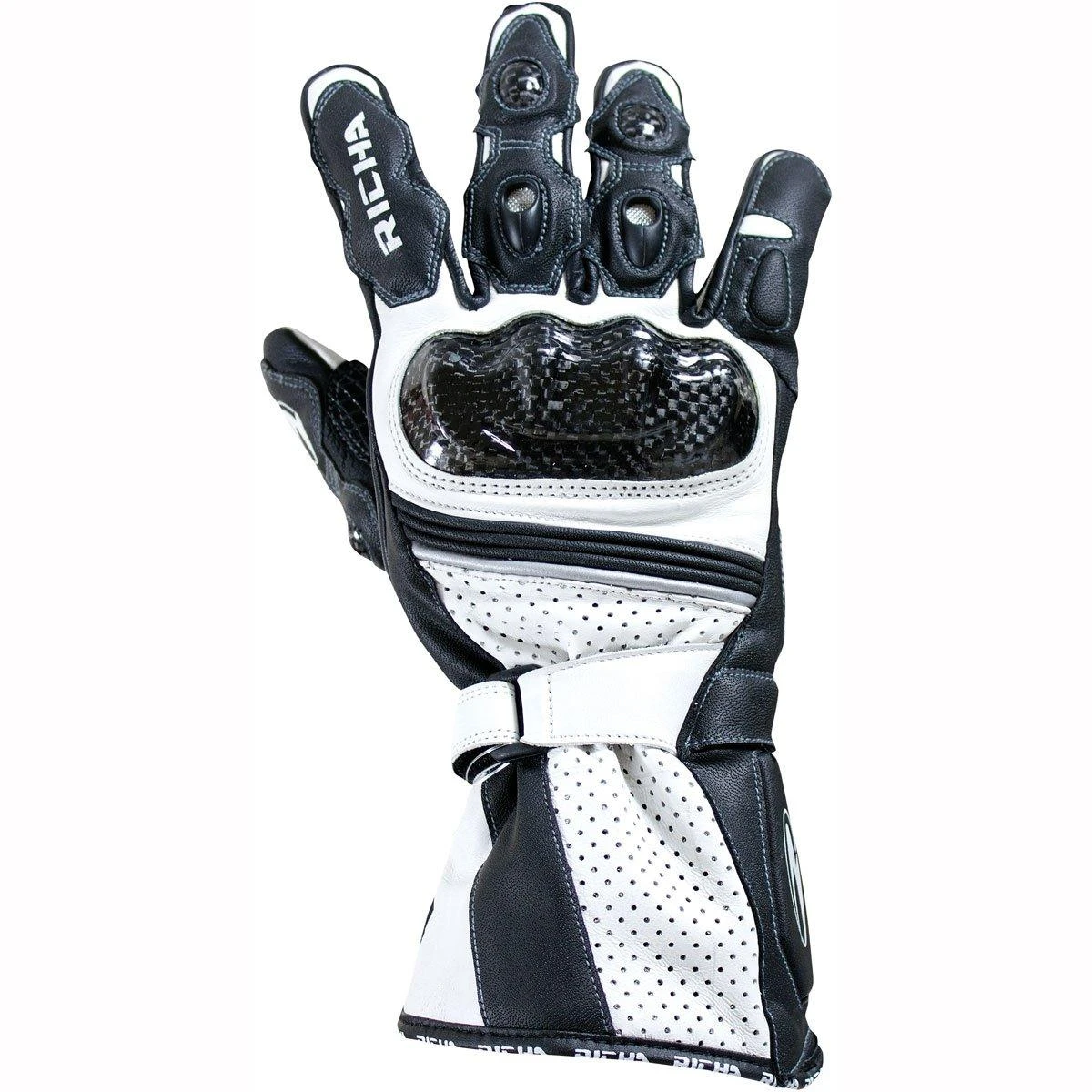 Richa Ravine Gloves - Black White 3 Richa Ravine Gloves - Black White