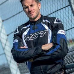 RST Tractech Evo 4 Textile Jacket CE WP - Black Blue -Motorcycle Clothing Store rst tractech evo 4 textile jacket ce wp black blue getgearedshop 6