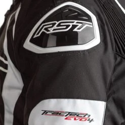 RST Tractech Evo 4 Textile Jacket CE WP - Black White 10 RST Tractech Evo 4 Textile Jacket CE WP - Black White -Motorcycle Clothing Store rst tractech evo 4 textile jacket ce wp black white getgearedshop 3