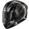 Shark D-Skwal 2 Helmet Atraxx KAS - Silver -Motorcycle Clothing Store shark d skwal 2 helmet atraxx kas silver getgearedshop 1