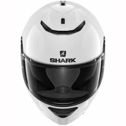 Shark Spartan Helmet Blank WHU - White -Motorcycle Clothing Store shark spartan helmet blank whu white getgearedshop 3