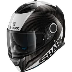Shark Spartan Helmet Carbon Skin - Black White