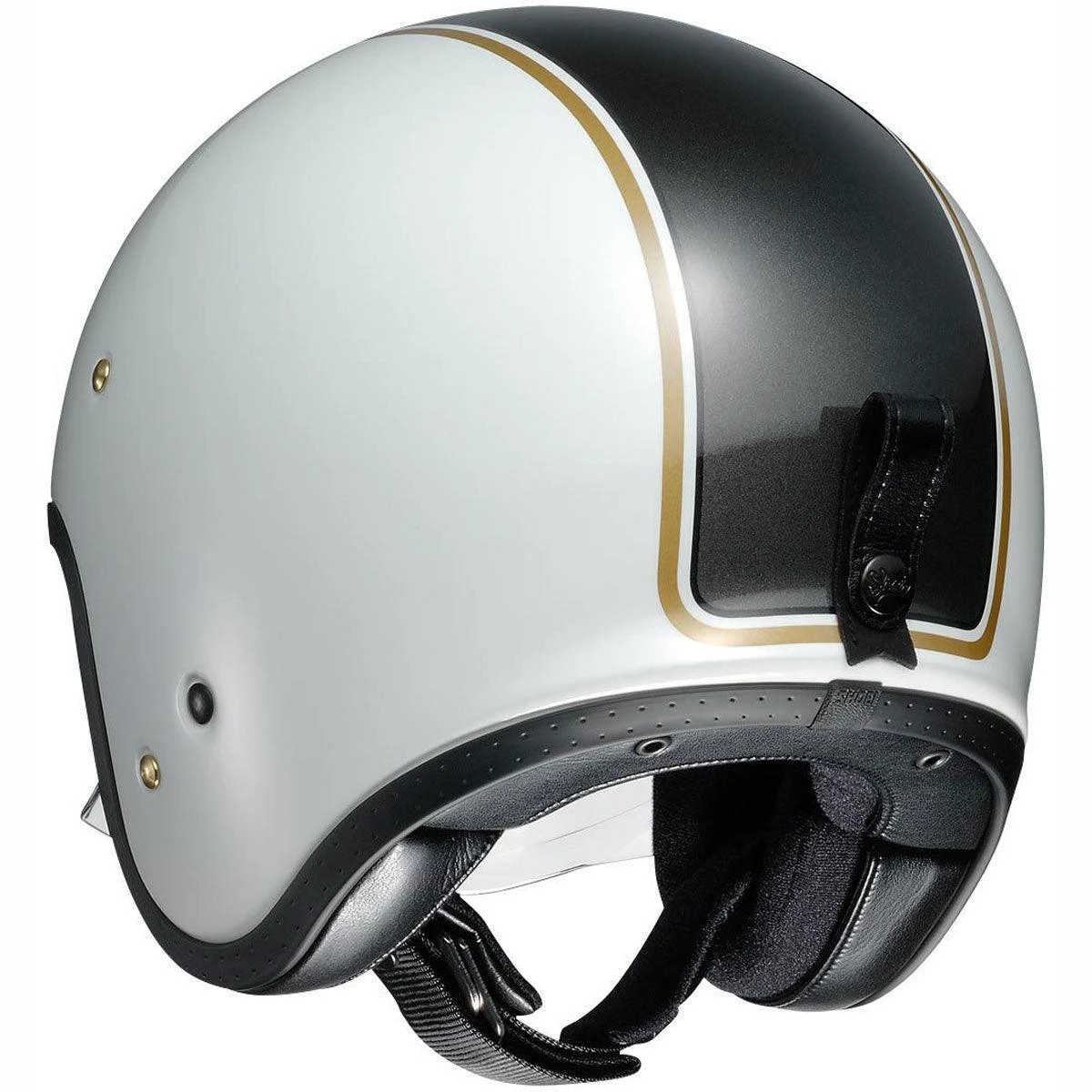 Shoei J-O Carburettor TC6 Helmet - White Black Gold 5 Shoei J-O Carburettor TC6 Helmet - White Black Gold - Image 3
