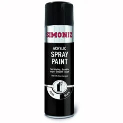 Simoniz Satin Black Paint Spray Aerosol Can Car Motorcycle - 500ml