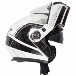 Spada Orion Pixel Flip Front Helmet - White Black -Motorcycle Clothing Store spada orion pixel flip front helmet white black getgearedshop 4